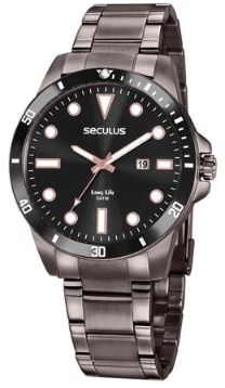 Relógio Seculus Masculino Long Life com kit engraxate 20789GPSVSA3