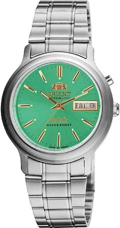 Relógio Orient Masculino Automático 469WA1AF - Prata/Verde