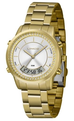 Relógio Lince Feminino Dourado LAG4640L