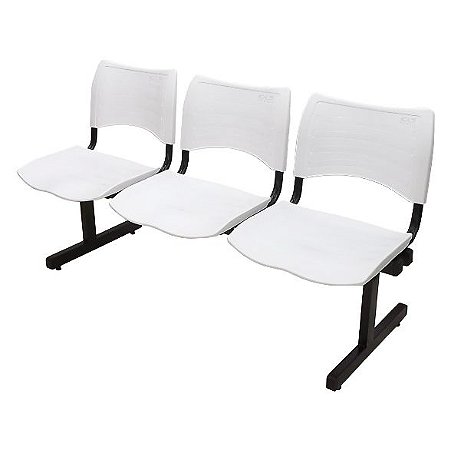 Cadeira Longarina Recepção Branca
