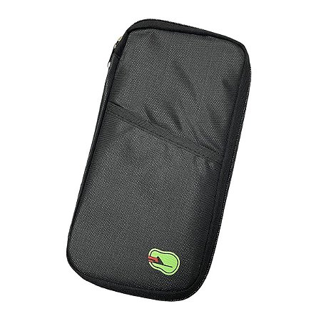 Porta Passaporte Carteira Organizador Para Viagem - Preto