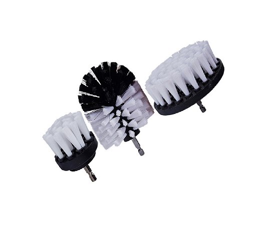 Kit 3 pç Escova P/ Lavar Sofas Tecidos Couros  Parafusadeira