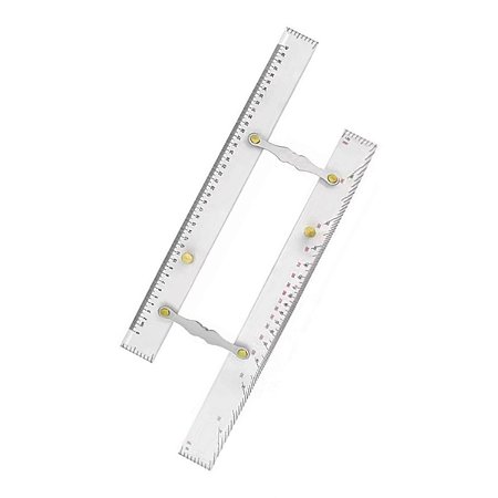 Régua Paralela para Carta Náutica em Acrílico E Inox 450mm