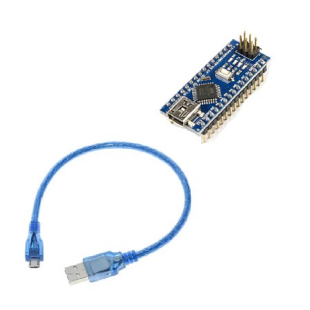 Arduino Nano Compatível V3 Atmega328 Pinos Soldados C/ Cabo