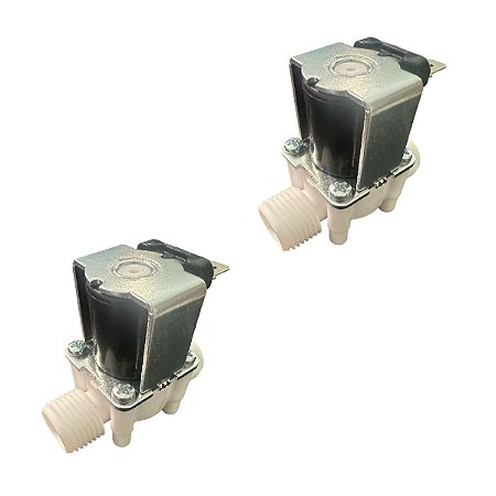 Kit 2 Valvula Solenoide 220v Rosca 1/2 P/ Água,Irrigação etc