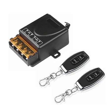 Rele com 2 Controle Remoto Motor Bomba Agua 110V/220V On/Off