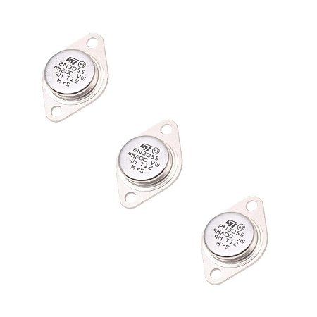 Kit 3 Transistor De Potência 2N3055 60v 15A NPN TO-3 Fonte