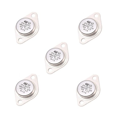 Kit 5 Transistor De Potência 2N3055 60v 15A NPN TO-3 Fonte