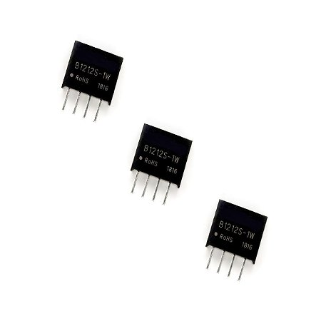 Kit 3 Conversor Isolador Fonte 12v B1212s-1w Sip-4 Isolador