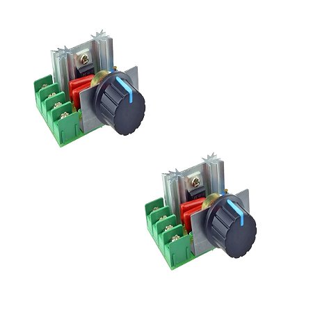 Kit 2 Controlador Velocidade 2000w 50-220v 25a PWM Dimmer