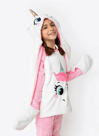 GORRO PELUCIA UNICORNIO TEEN BRANCO UN 7891276383316