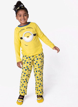 PIJAMA ML KIDS 1/2 MALHA MINIONS MNO AMARELO - PUKET