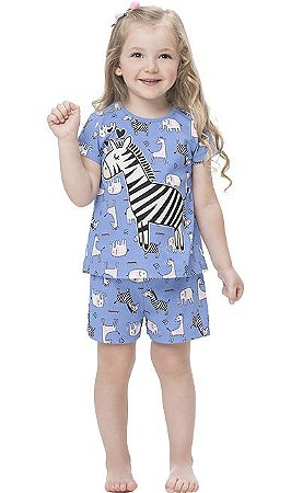 PIJAMA FEMININO AZUL NOSTALGIA - KYLY