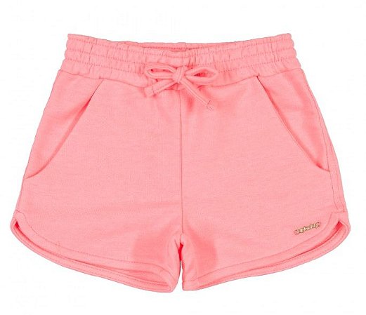 SHORT MOLETOM SEM FELPA 033263 ROSA FLUOR - UP BABY