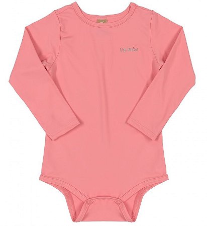 BODY MANGA LONGA EM MALHA UV 033263 ROSA FLUOR - UP BABY