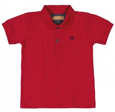 Camisa Polo Infantil Up Baby Vermelha | Maria Pirulita - Maria Pirulita  Nacionais e Importados