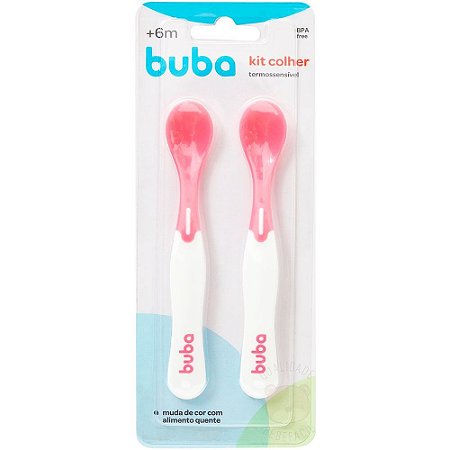 KIT COLHERES TERMOSSENSIVEL SORTIDO ROSA - BUBA