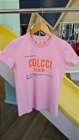 CAMISETA ESTAMPADA ROSA JEANNE - COLCCI