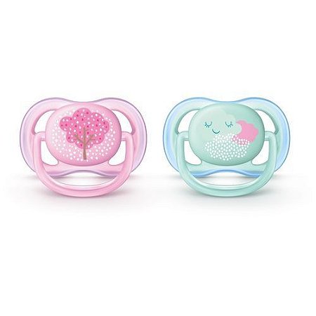 SCF343/20 CHUPETA ULTRA AIR DUPLA DECORADA 0-6M MENINA - PHILIPS AVENT