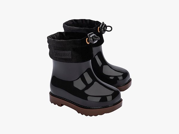 BOTA MINI MELISSA RAIN BOOT PRETO/MARR - MELISSA