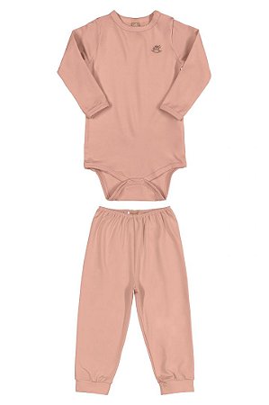 PIJAMA BODY E CALCA EM MALHA ENERGY THERMO 141316 SALMAO - UP BABY