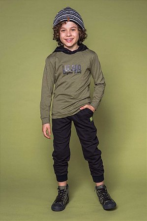CAMISETA ML VERDE MILITAR LUC.BOO