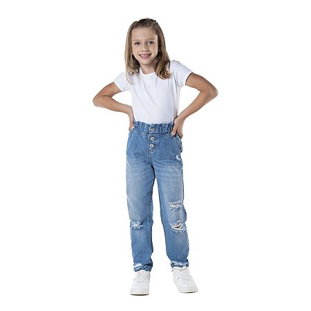 Kit Com 3 Calças Jeans Infantil ou Juvenil Para Meninas. Roupa para  Crianças