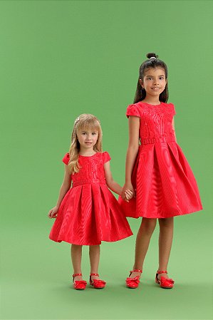 Vestido de Festa Infantil Cherry Vermelho Petit Cherie - Maria Pirulita  Nacionais e Importados