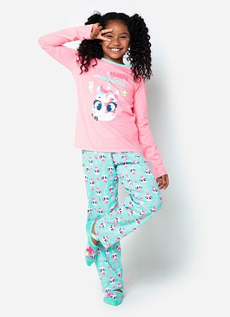 PIJAMA INFANTIL ECO UNICORNIO MUSIC VERDE AGUA PUKET