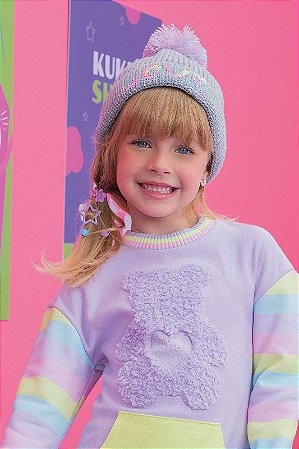 GORRO INFANTIL CINZA LOVE KUKIE