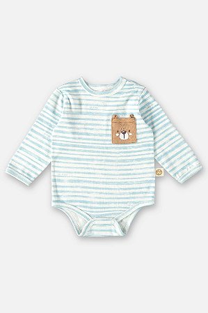 CONJUNTO BEBE CONFY URSO AZUL COM MARROM UP BABY