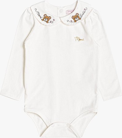 BODY BEBE COM GOLA URSO PEROLA MOMI