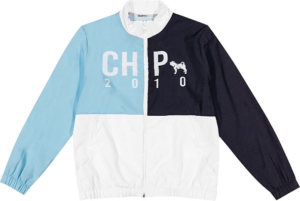 JAQUETA CORTA VENTO INFANTIL AZUL PRETO E BRANCO CHARPEY