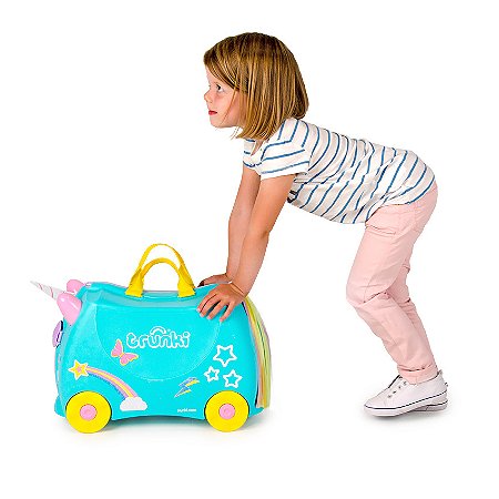MALA INFANTIL COM RODINHA TRUNKI UNA A UNICORNIO TRUNKI
