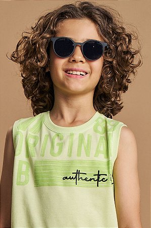 OCULOS DE SOL INFANTIL PRETO ROUND LUC.BOO
