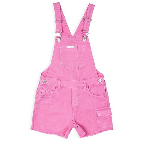 JARDINEIRA INFANTIL FEMININA ROSA MANIA KIDS