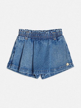 SHORTS SAIA JEANS COM PREGAS MOMI