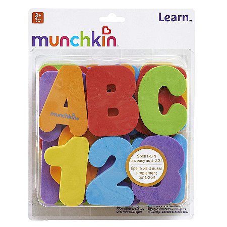 Kit Letras e Números Munchkin Brinquedo para Banho