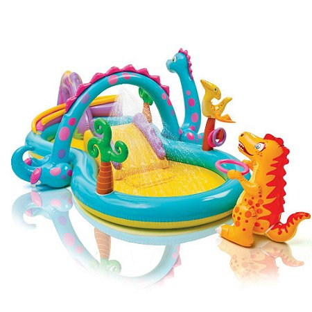 Piscina Inflável Infantil Dinoland Play Center Intex