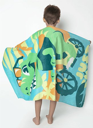 TOALHA KIDS DINO ALOHA AZUL PUKET