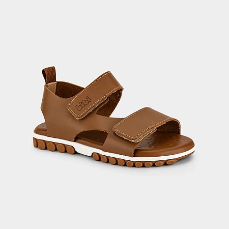 SANDÁLIA INFANTIL SUMMER ROLLER 2.0 COURO CARAMEL BIBI