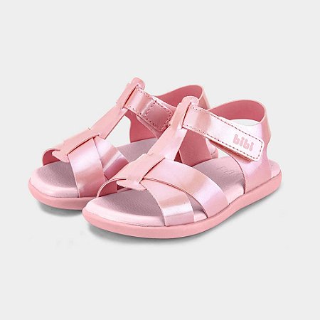 SANDÁLIA INFANTIL BABY SOFT II ROSA IOGURTE BIBI