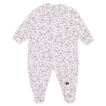 MACACAO BEBÊ URSO BRANCO FORRADO MINI & CO