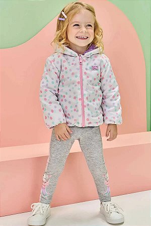 LEGGING INFANTIL CINZA GATINHA KUKIE