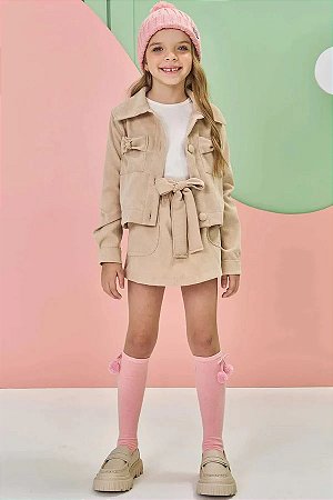 MEIA 3/4 INFANTIL ROSA KUKIE
