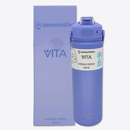 GARRAFA TÉRMICA EXCALLIBUR CLICK VITA 700ML LAVANDA ZONA CRIATIVA