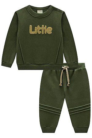 CONJUNTO MOLETOM E CALCA JOGGER VERDE ESCURO LUC.BOO