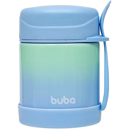 POTE TERMICO COM COLHER DEGRADE AZUL BUBA