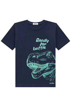 CAMISETA EM MEIA MALHA MARINHO LUC.BOO