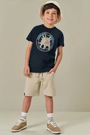 CONJUNTO CAMISETA E BERMUDA PRETO LUC.BOO